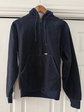 Carhartt Men's Navy Full-Zip Hooded Sweatshirt